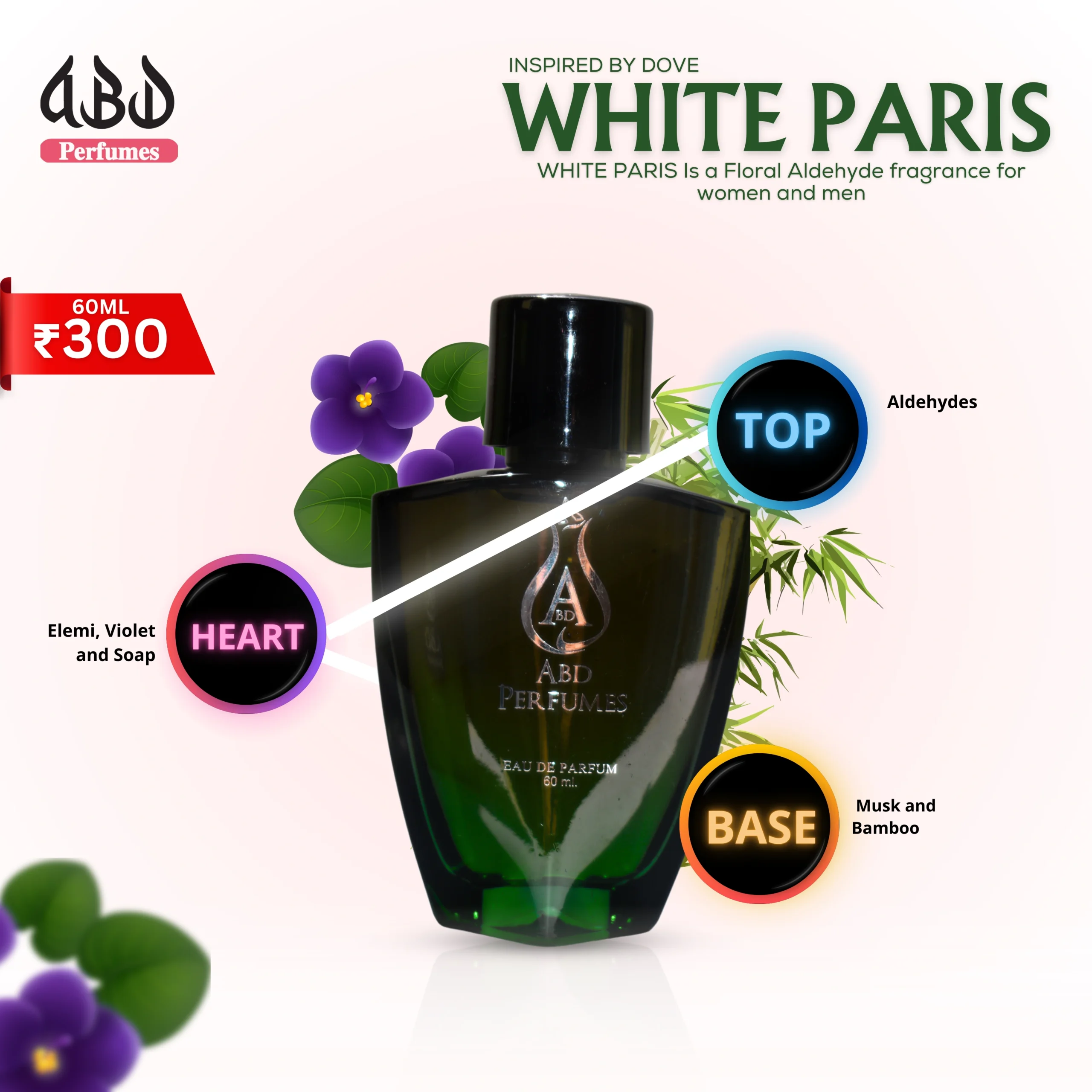 WHITE PARIS EAU DE Perfume 60ML | 110ML MEN & WOMEN